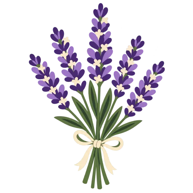 Clean source artwork for the Lavender Bundle embroidery design.