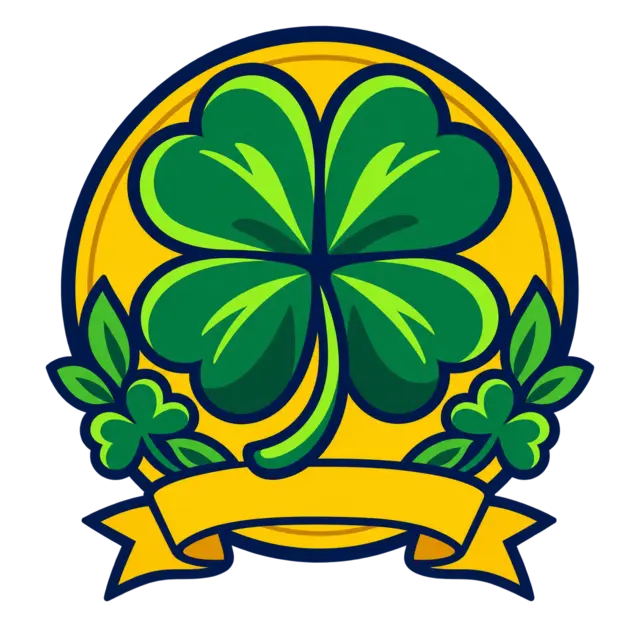 Clean source artwork for the Lucky Clover Patch embroidery design.