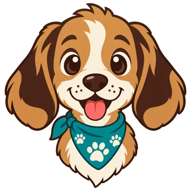 Clean source artwork for the Playful Puppy Badge embroidery design.