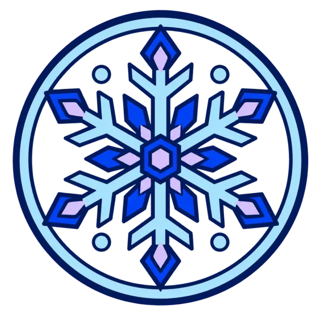Clean source artwork for the Winter Snowflake Medallion embroidery design.